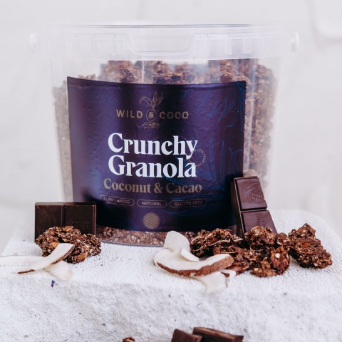 Crunchy Granola Coconut & Cacao (kyblík)